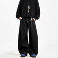 Starry Sky Pattern Saber-Style Mens Retro Loose Straight-Leg Wide-Leg Casual Trousers