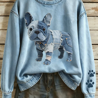Cartoon Crew-neck Long-sleeve Knit Pullover For Export