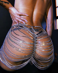 Super Flash Hollow Sexy Skirt Body Chain