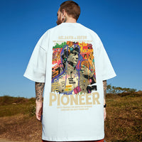 Polyester Printed Short Sleeve Men's Plus Size