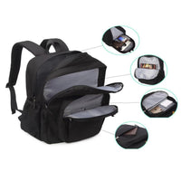 Large Capacity Black Wear-resistant Stain-resistant Casual And Lightweight Schoolbag