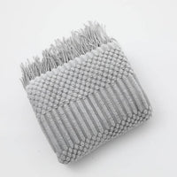 Sofa Bed Blanket Cashmere-like Warm Tassel Scarf