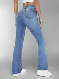 Women's High Waist Straight Slim Fit All-match Stretch Jeans