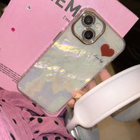 Simple Shell Grain Heart Mobile Phone Shell