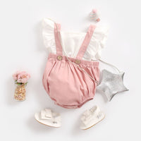 Summer Solid Color Baby Jumpsuit