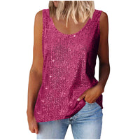 Women's Sequined Loose Crew-Neck Top