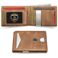 Card Holder Portable Carbon Fiber Coin Purse Men's Leather Bag