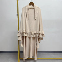 Robe Set Middle Eastern Solid-color Dress Women's Clothing