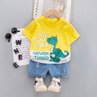 Children's Suit Dinosaur Letter Printing