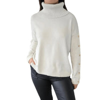 Casual Turtleneck Button Women's Sweater