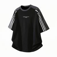 Pure Cotton Crew Neck Retro Raglan Short-sleeve T-shirt