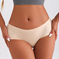 Women's Seamless Plus-Size Mid-Rise Thin Underwear