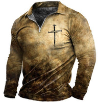 Men's Zipper Casual Men's Personality 3D Digital