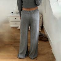 AutumnWinter Minimalist Effortless Drapey Loose Wide-Leg Pants