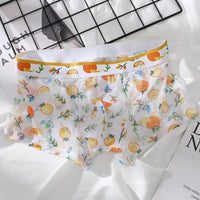 Thin Ice Silk Net Yarn Breathable Fruit Printed Underwear