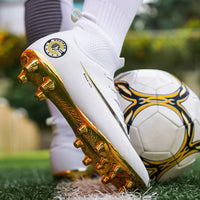 Training Special High-top Gold-plated Bottom Football Shoes
