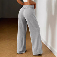 Simple Solid-Color Versatile High-Waist Wide-Leg Pants For Women
