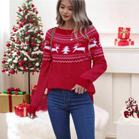 Casual Loose Long Sleeve Jacquard Sweater For Women