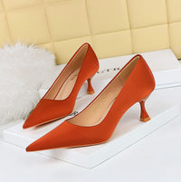 Fashion Simple Stiletto High Heel Shallow Mouth Pointed Toe All-match Women's Shoes
