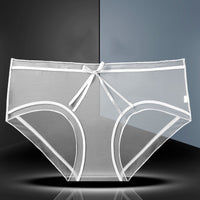 Full Transparent Panties Women's Mesh Lace Mid-waist Large Size