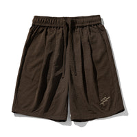 Textured Pleated Casual Shorts
