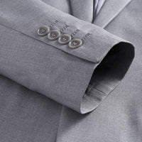 Men's Slim-fit Solid Color Double-row Two-button Suit
