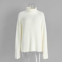 White Pullover Loose Sweater For Women