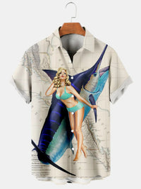 Plus Size 3D Shirt Hot Sale Series 3D Digital Printing Hawaiian Shirt