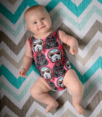 Girls Bikini Cartoon Skull Pattern Swimsuit