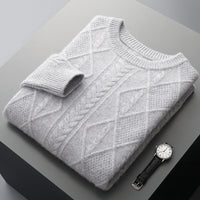 Thick Loose Sweater Twist Base Cardigan