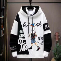 Japanese Ins Hip Hop Top Color Matching Long Sleeve Coat
