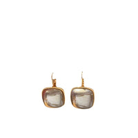 European And American Retro French-Style Square Gray Pearl Ear Clips