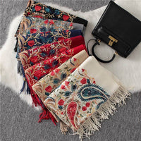Fashion Embroidered Shawl Warm Thick Women