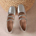Real Soft Leather Rubber Women's Mary Jane Shoes