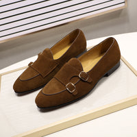 Frosted Leather Cow Suede High-end Dinner Wedding Leather Shoes