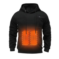 Mens Winter Fleece-Heated Hoodie With Built-In Heating Features