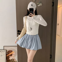 Glutinous Rice Bud High Waist Crimp Slimming Skirt