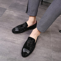 Men's Large Size Black Shoes For Business And Leisure
