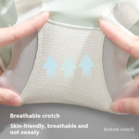Ice Silk Seamless Panties Ultra-thin Quick-drying Breathable Mid-high Waist Antibacterial Bottom Crotch