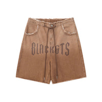 Denim Shorts Summer Men's Washed Gradient