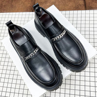 Black Hairstylist Korean Style British Casual Slip-On Shoes