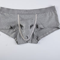 Men's Low Waist Solid Color Cotton Breathable Comfortable Boxers Underwear Boxer
