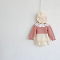 Fashion Cute Baby Wavy Stitching Romper