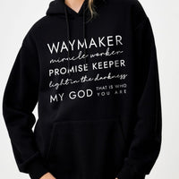 European And American-style Hooded Sweatshirt Solid-color Lettered Sweatshirt