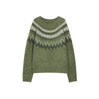 Womens Figure-flattering Thermal Jacquard Top With Set-in Sleeves
