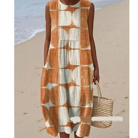 Women's Fashion Sleeveless Printed Dress