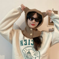 Knitted Hat Warm Neck Wrap
