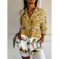 European And American Women's Animal-print Blouse