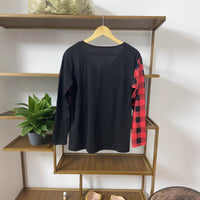 Long-sleeve Plaid Contrast-color Casual Womens Wear