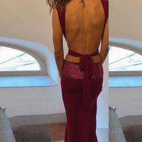 And Elegant Backless Top Paired With A Patchwork Maxi Skirt
